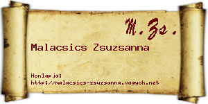 Malacsics Zsuzsanna névjegykártya